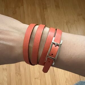 Vintage Rare Hermes Behapi Leather Bracelet